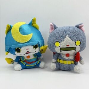 Yo-Kai Watch Robonyan & Shogunyan Kuttari Stuffed Plush Toys BANDAI Japan 6”